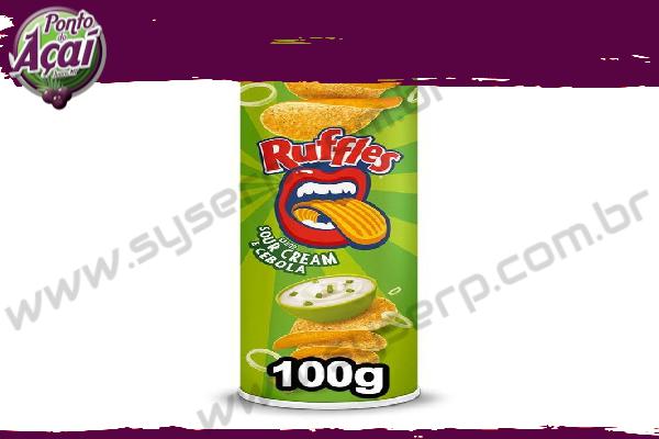 BATATA RUFFLES STAX SABOR SOUR CREAM E CEBOLA 134GR